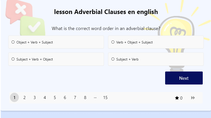 Adverbial Clauses